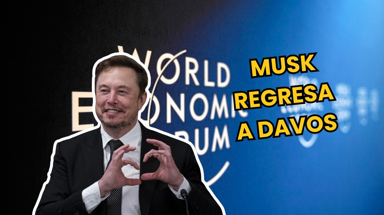 musk regresa a davos